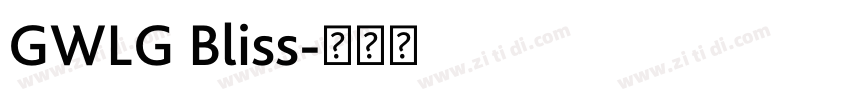 GWLG Bliss字体转换